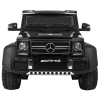 Auto Mercedes G63 6x6 dla dzieci Czarny + 2 Pedały gazu + Regulacja siedzenia + Audio LED + Bagażnik + Kufer dla rodzica